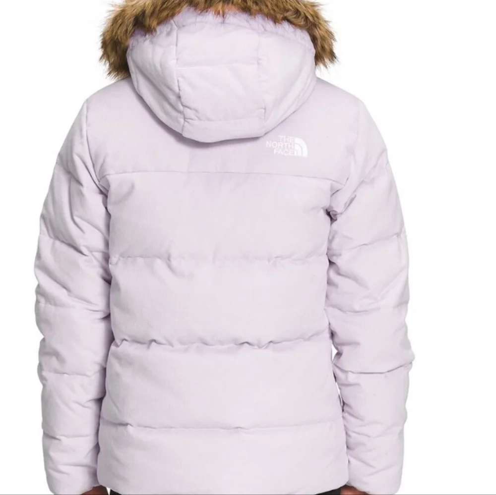The North Face Light Purple Jacket with Faux Fur Trim